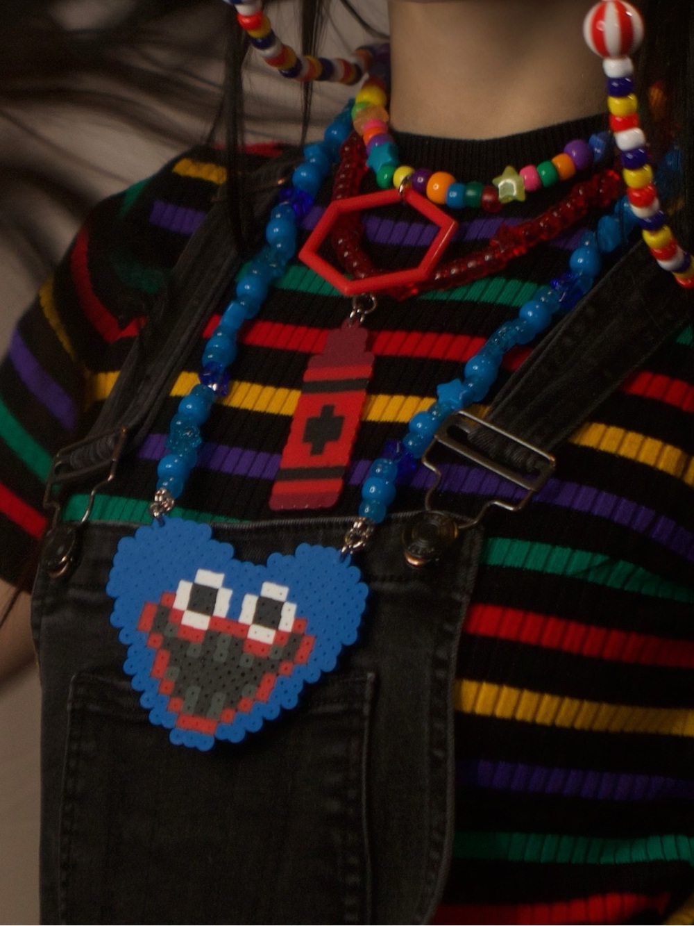 Huggy Wuggy Perler Necklace 💙